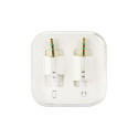 Flat AUX cable 3,5mm Jack white 1m BOX