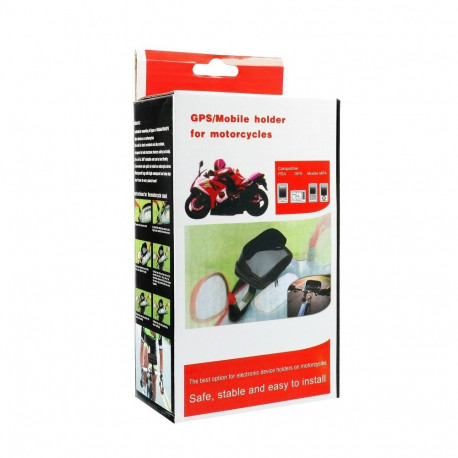 Bike holder waterproof with zip and hood ( 5,5" - 6,3" ) black