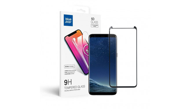 Tempered Glass Blue Star - SAMSUNG Galaxy S8 Full Face (full glue with frame/case friendly) - black 