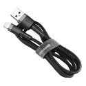 BASEUS cafule Cable USB for iPhone Lightning 8-pin 2.4A CALKLF-BG1 1m Gray-Black