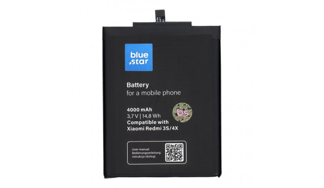 Battery for Xiaomi Redmi 3 / 3S / 3X / 4X (BM47) 4000 mAh Blue Star