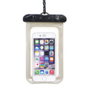Waterproof bag for mobile phone with plastic closing, black