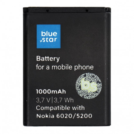 Battery for Nokia 6020 / 5200 / 5300 / 3220 / 5140 1000 mAh Blue Star Premium