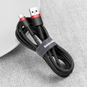 BASEUS cable USB Cafule to Type C 2A CATKLF-U91 3m Red-Black