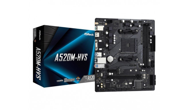 ASRock emaplaat AMD A520 SAM4 Micro-ATX DDR4x2 1xPCI-Express 3.0 1x 1xPCI-Expre
