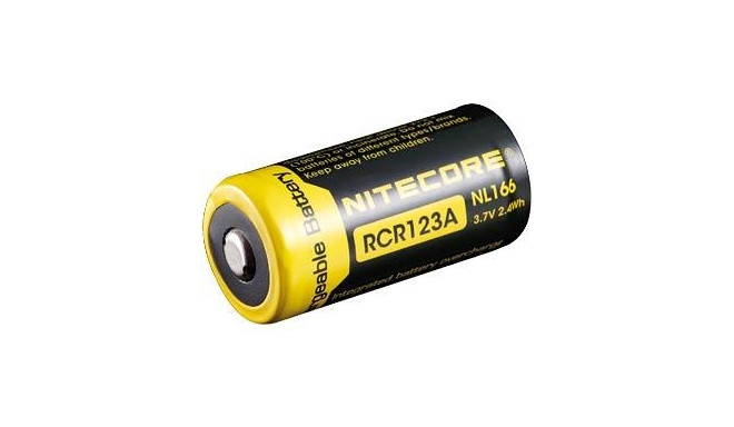 BATTERY RECH. 650MAH 3.7V/RCR123 NL166 NITECORE