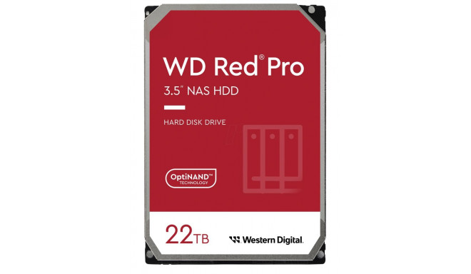 HDD|WESTERN DIGITAL|Red Pro|22TB|SATA|512 MB|7200 rpm|3,5"|WD221KFGX