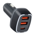 PAVAREAL car charger  Type C PD 20W + USB 3A PA-CC65 black