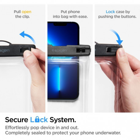 SPIGEN A610 UNIVERSAL WATERPROOF FLOATING CASE CRYSTAL CLEAR