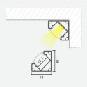 Corner anodized aluminum profile for LED stri