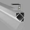 Corner anodized aluminum profile for LED stri