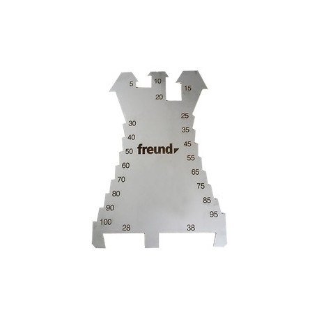 Freund märkimisplaat plekksepale – roostevaba teras, täpseks märgistamiseks, 5–100 mm