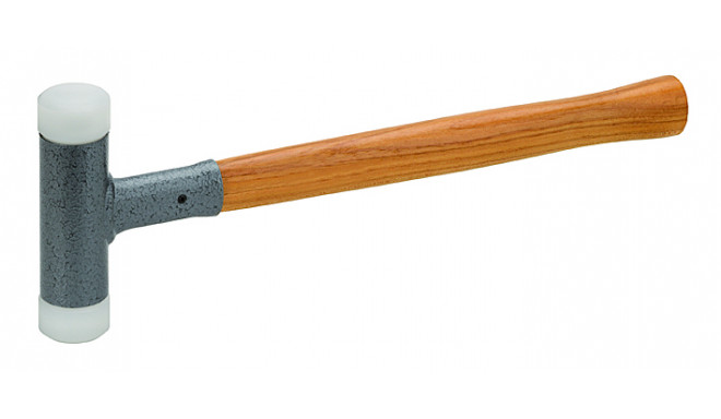 Dead blow soft faced nylon hammer, Ø 32 mm, 600g, Hickory handle