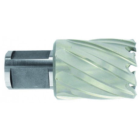 HSS Сore Drill  Ø17X60X30 mm, short series.  Weldon shank Ø19 mm. Bright, uncoated