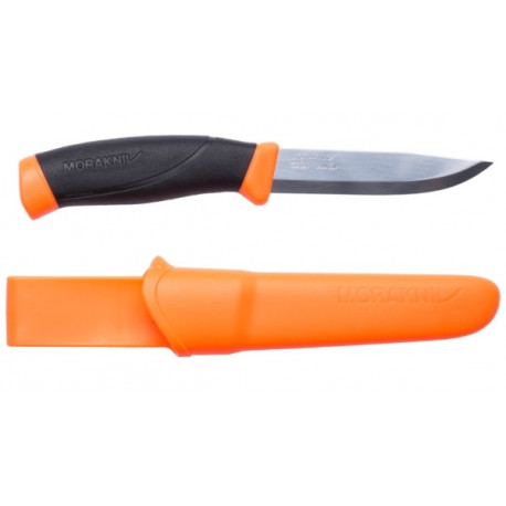 Morakniv Companion Outdoor Knife – Orange Handle, 2.5mm Stainless Steel Blade, Sheath