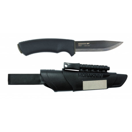 Morakniv Bushcraft Survival BlackBlade™ knife – 3.2 mm Swedish carbon steel blade, fire starter, dia