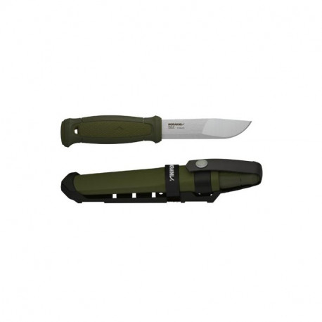 Morakniv Kansbol Outdoor Knife – 2.5mm Stainless Steel Blade, Multi-Mount Sheath, Green