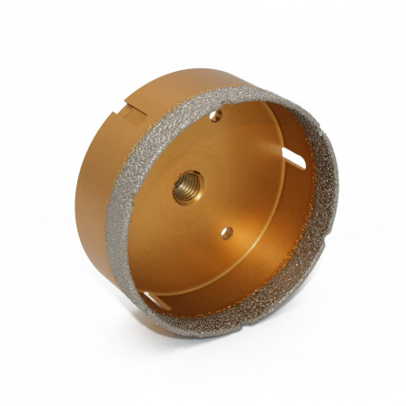 Edma diamond core hole saw – 100mm diameter, M14 threaded mount, diamond coated cutting edge