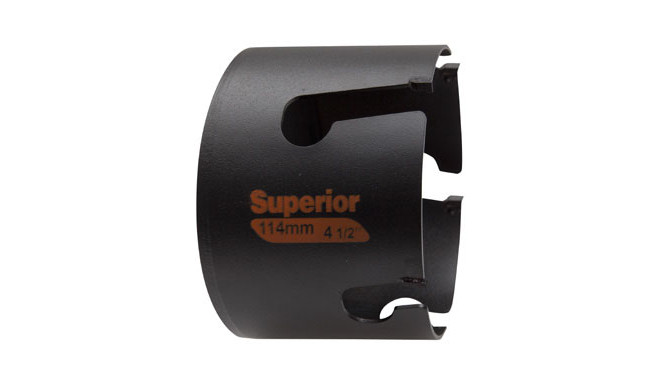 Multi construction holesaw Superior 114mm with carbide tips, depth 71mm