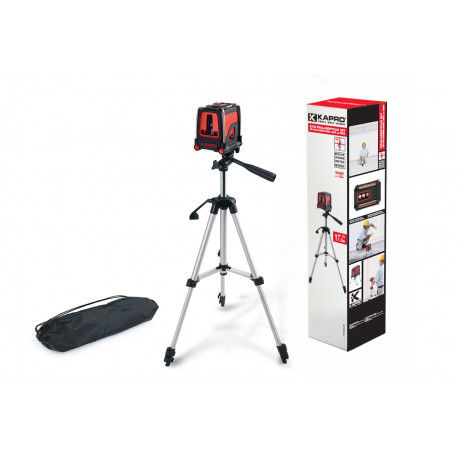 Cross-line laser with red beam + 1.3m tripod Kapro®
