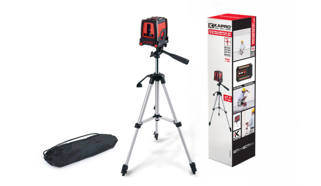 Cross-line laser with red beam + 1.3m tripod Kapro®