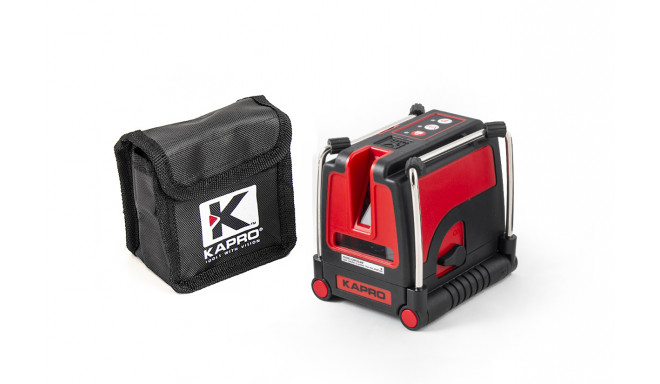 Cross-line laser with 3 red beams and foldable legs Kapro®