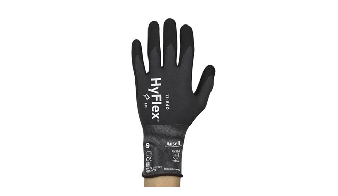 Safety gloves Ansell HyFlex 11-840, size 11. Nylon, spandex. Foam nitrile palm dipped. (12pcs)