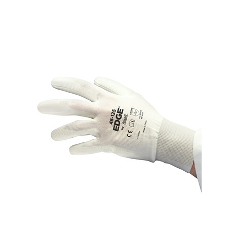 Safety gloves Ansell Edge 48-125, size 9. Ultra thin polyester. PU palm dipped (12pcs)