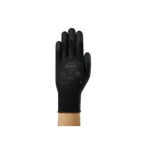Safety gloves Ansell Edge 48-126, size 10. Ultra thin polyester. PU palm dipped. (12pcs)