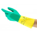 Safety chemical gloves Ansell AlphaTec 87-900, length 325mm, yellow/green, size 8