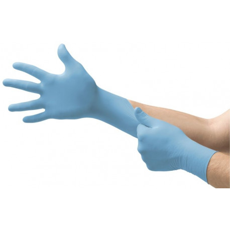Disposable nitrile gloves Ansell Microflex 92-134, 100 pcs, 0,07mm blue, size M (7.5-8)