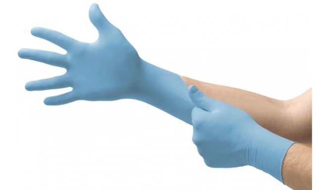 Disposable nitrile gloves Ansell Microflex 92-134, 100 pcs, 0,07mm blue, size M (7.5-8)