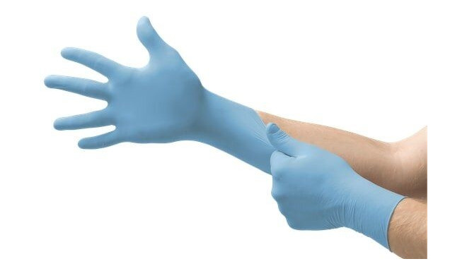 Disposable nitrile gloves Ansell TouchNTuff® 92-670, 100 pcs, 0,13mm thick, size L (8.5-9) blue