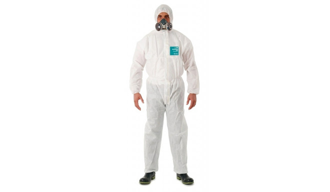 Disposable coverall Type 5/6 Ansell Alphatec 1800 Standard, white, size M