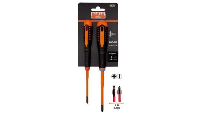 Insulated screwdriver set ERGO™ Combi slim 2 pcs - SL5/PZ1; SL6/PZ2 - 1000V VDE