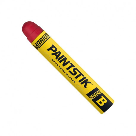 Markal B Paintstik solid paint marker – 17 mm tip, red, oil-based, weather- and UV-resistant, recycl