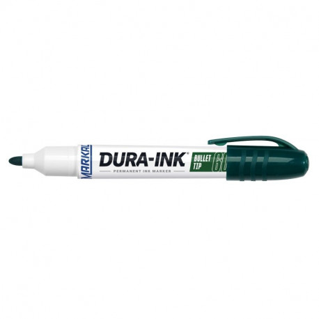 Markal dura-ink permanent ink marker 60 – industrial-strength green ink, bullet tip, quick drying, c