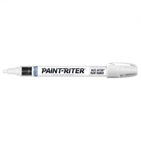 Markal valve action paint marker – medium bullet tip, white, xylene-free permanent paint
