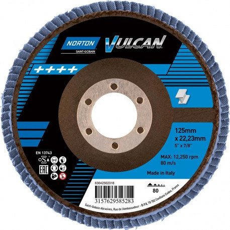Lamellketas Norton Vulcan 125x22 R842 P80 (10tk)