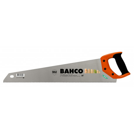 Bahco PrizeCut universal handsaw – 22" (550 mm) blade, hard-point teeth, 7/8 TPI, plastic handle