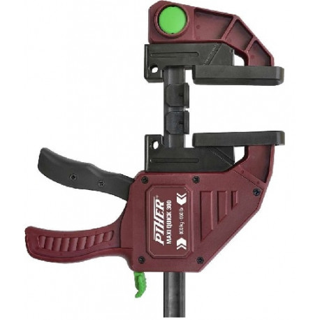 Piher MAXI Quick ühekäe pitskruvi – 300 kg survejõud, 9,4 cm lõuad, 125 cm haaratsi sügavus, nailonf