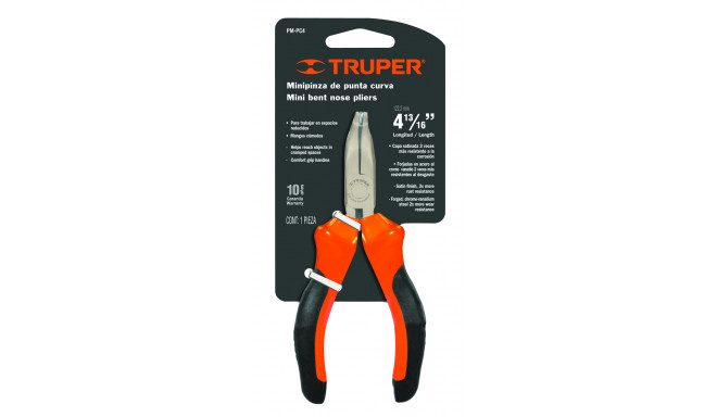 Bent nose plier 12cm, comfort grip Truper®