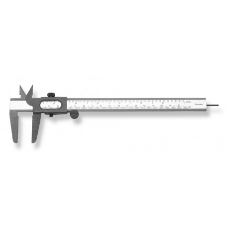 Nihik model 206 vernier caliper – phosphate-coated steel, 120 mm measurement length, fine adjustment