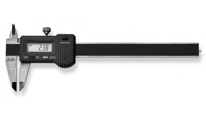 SCALA digital caliper model 230 – 200 mm range, 0.01 mm resolution, stainless steel, DIN 862 complia