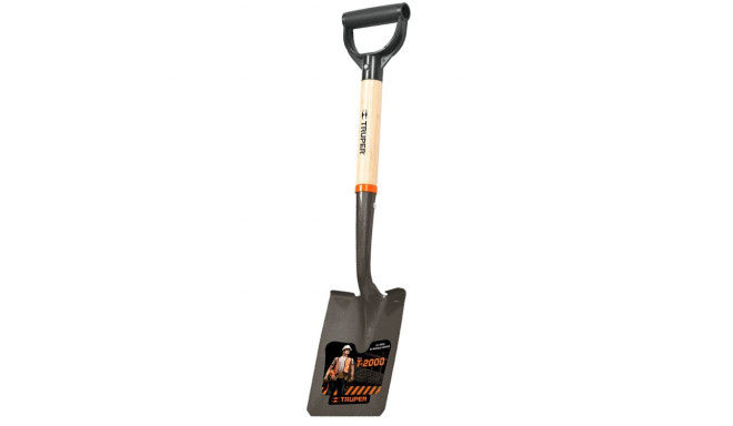 Small shovel 15x38cm, wooden shaft, plastic D-handle, 70cm, Truper®