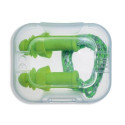 UVEX Ear plugs, reusable, Whisper+,  corded with a storage box. SNR: 27dB, lime