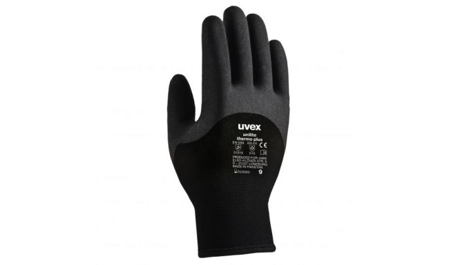 Töökindad külma ilma jaoks, Uvex Unilite Thermo Plus, mustad, suurus 9