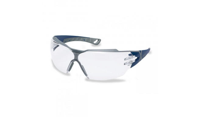 Safety spectacles Uvex cx2, clear lense, supravisionv excellence coatong. blue/grey frame