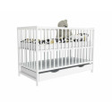Bob cot with drawer MAGDA white 120x60