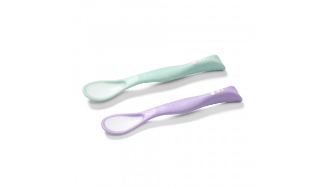 Baby elastic spoons violet-mint 2 pcs  1066/03